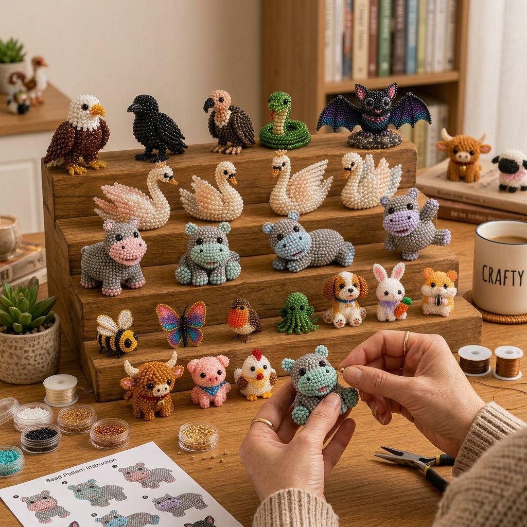 🧵✨ 3D Beaded Animal DIY Craft Kit – A Thoughtful Handmade Gift