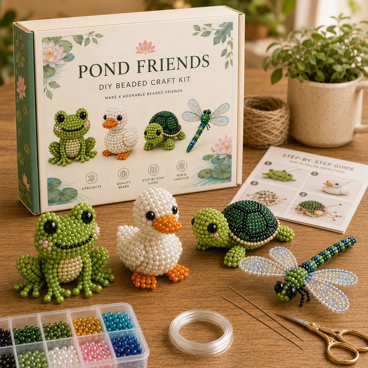 🧵✨ 3D Beaded Animal DIY Craft Kit – A Thoughtful Handmade Gift