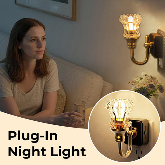 Elegant Plug-In Night Light for Bedroom & Hallway