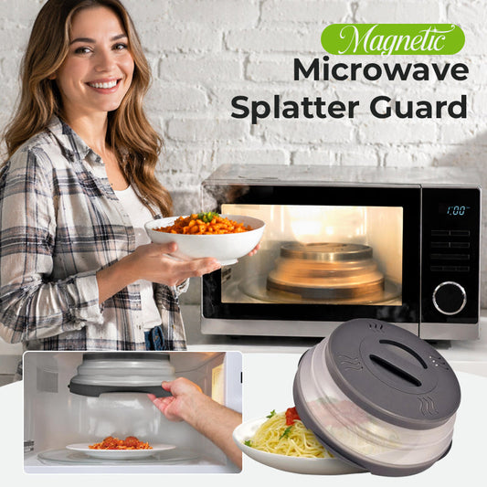 🍲 Magnetic Microwave Splatter Cover: The End of Messy Cleanups