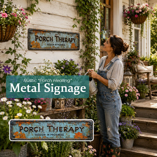 Porch Therapy Vintage Farmhouse Wall Sign