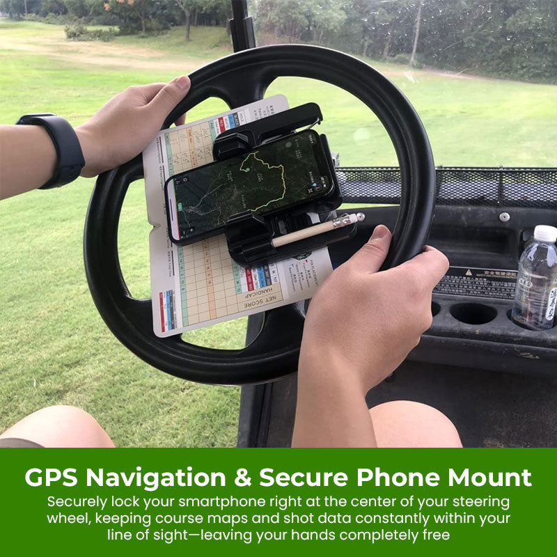 Golf Cart Steering Wheel Phone Mount⛳ — Your All-in-One Command Center for Every Round