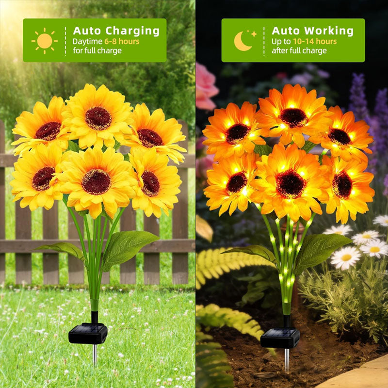 🌻 Solar-Powered Sunflower Garden Stake Lights