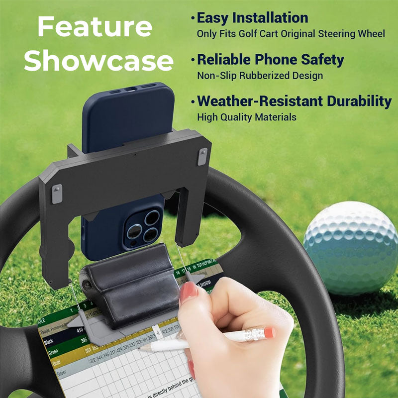 Golf Cart Steering Wheel Phone Mount⛳ — Your All-in-One Command Center for Every Round
