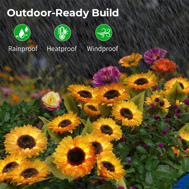 🌻 Solar-Powered Sunflower Garden Stake Lights