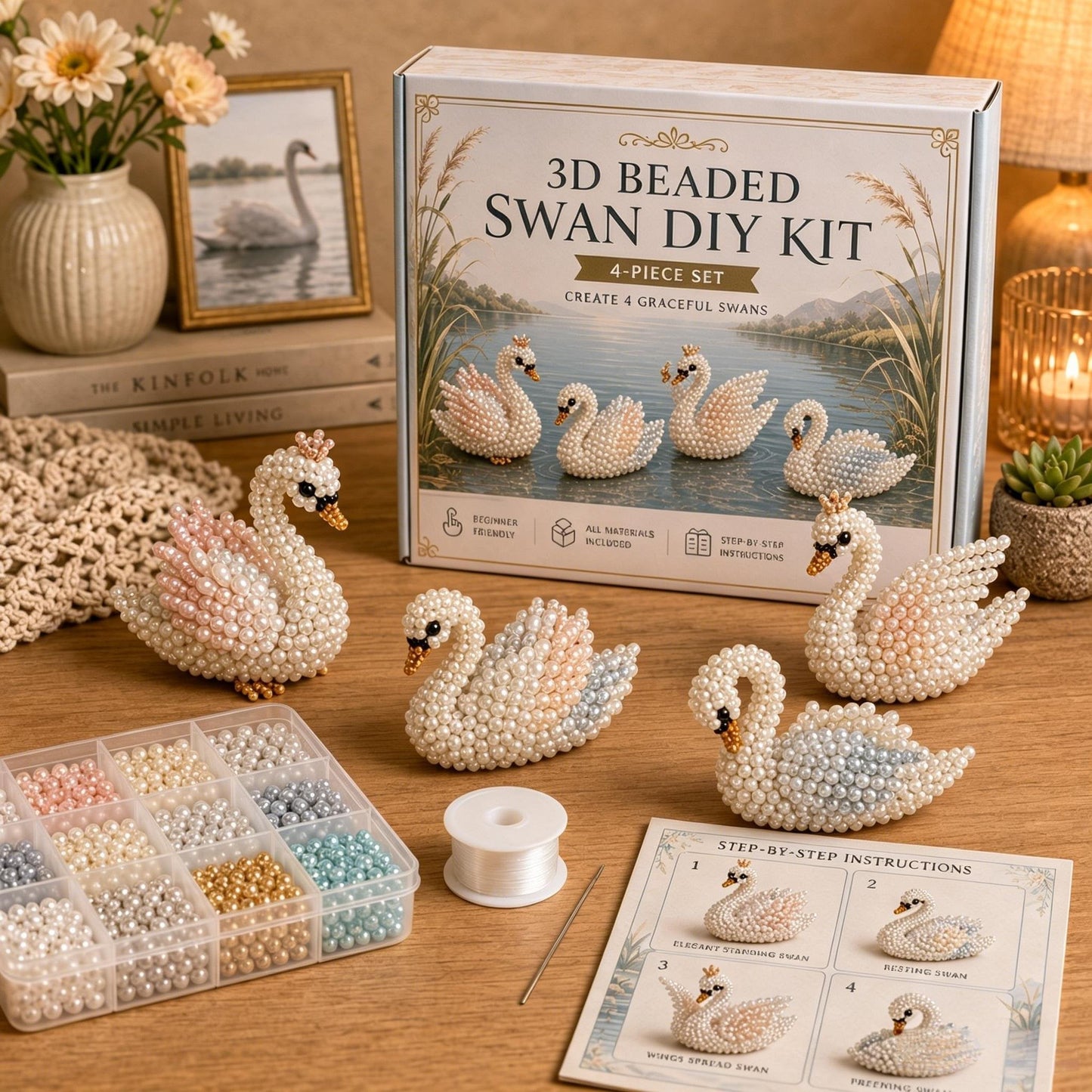 🧵✨ 3D Beaded Animal DIY Craft Kit – A Thoughtful Handmade Gift