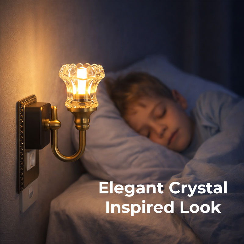 Elegant Plug-In Night Light for Bedroom & Hallway
