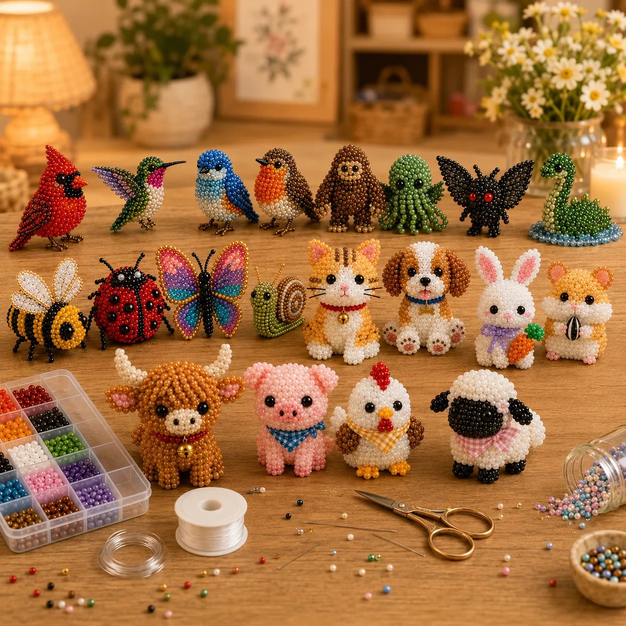 🧵✨ 3D Beaded Animal DIY Craft Kit – A Thoughtful Handmade Gift