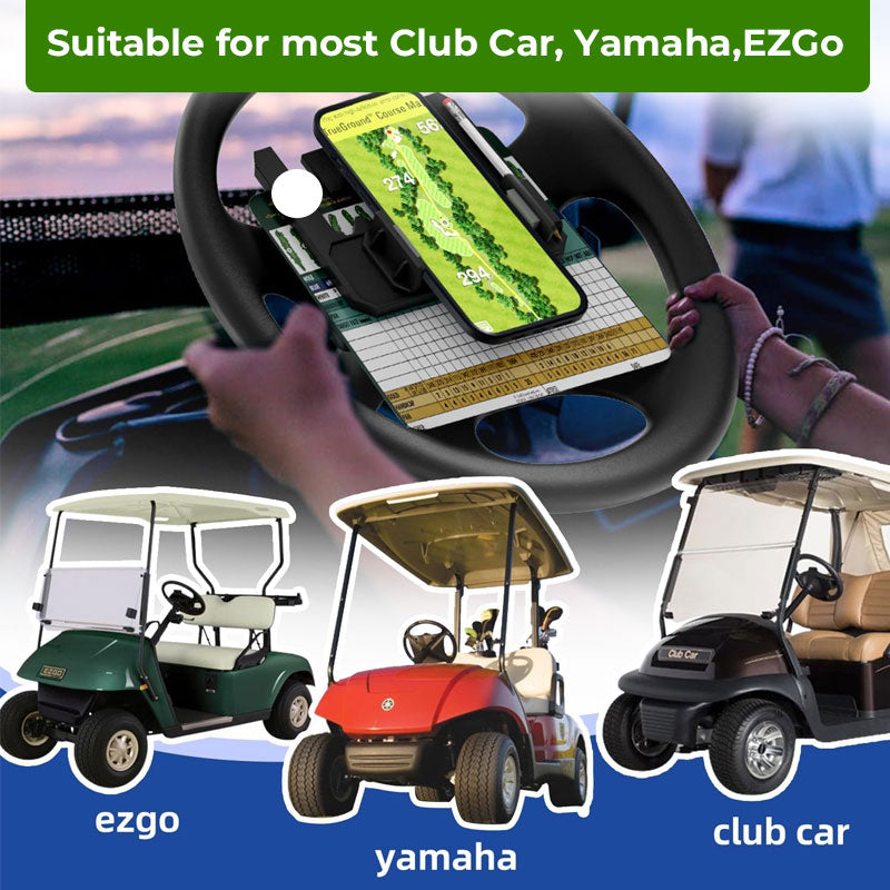 Golf Cart Steering Wheel Phone Mount⛳ — Your All-in-One Command Center for Every Round