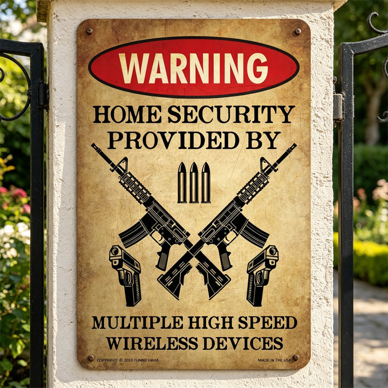 House Warning Decorative Sign 🛑 — A Bold and Witty Guardian for Your Territory