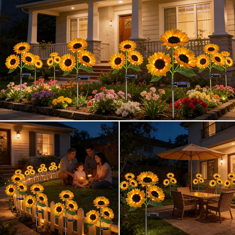 🌻 Solar-Powered Sunflower Garden Stake Lights