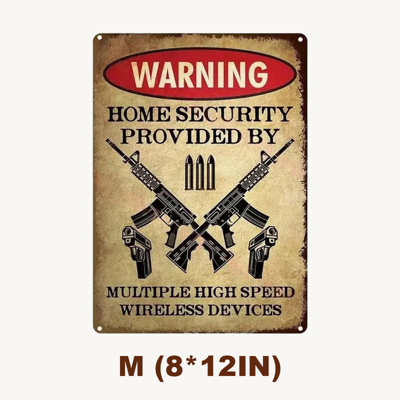 House Warning Decorative Sign 🛑 — A Bold and Witty Guardian for Your Territory