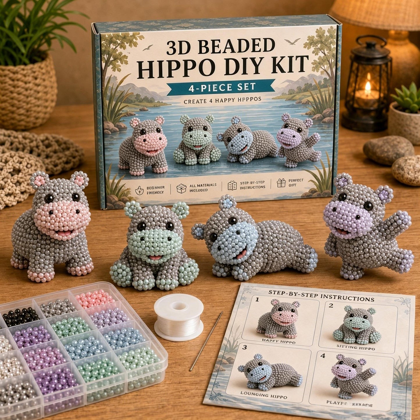 🧵✨ 3D Beaded Animal DIY Craft Kit – A Thoughtful Handmade Gift