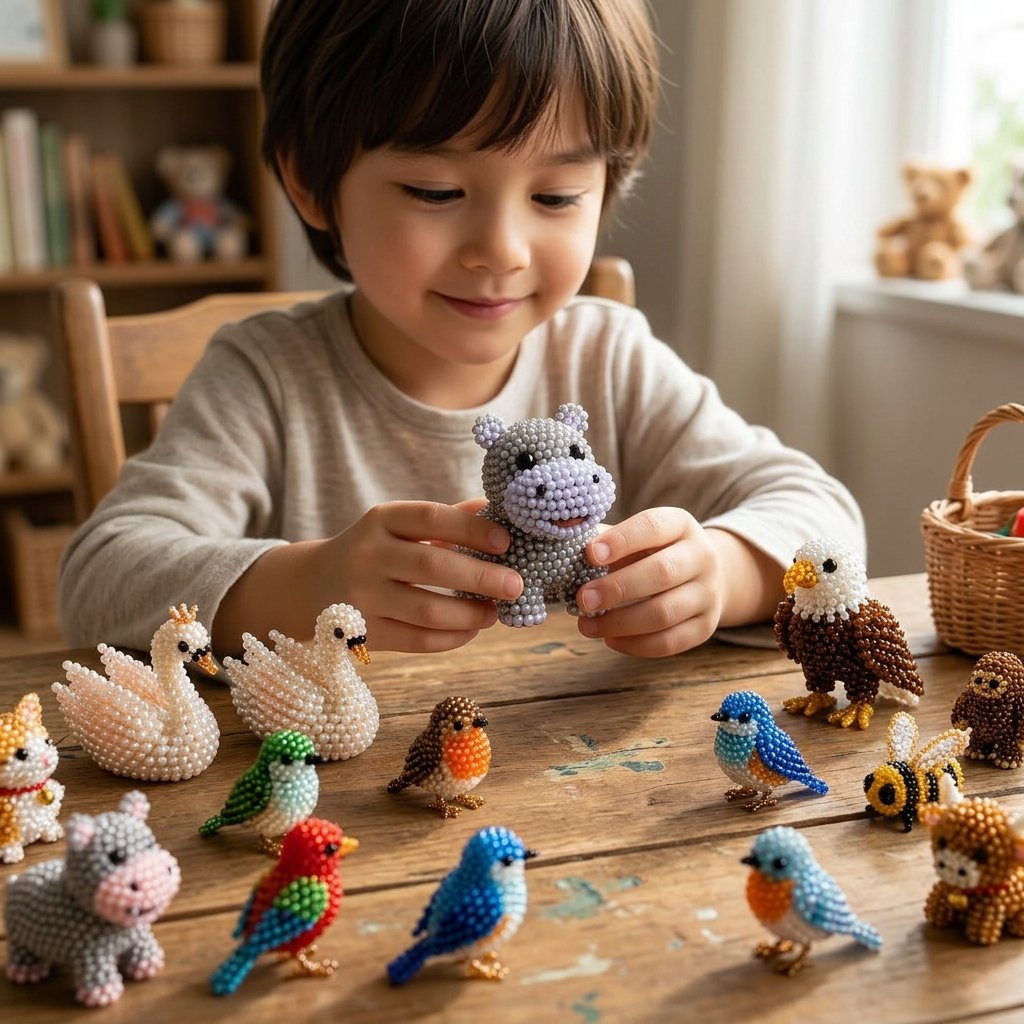 🧵✨ 3D Beaded Animal DIY Craft Kit – A Thoughtful Handmade Gift
