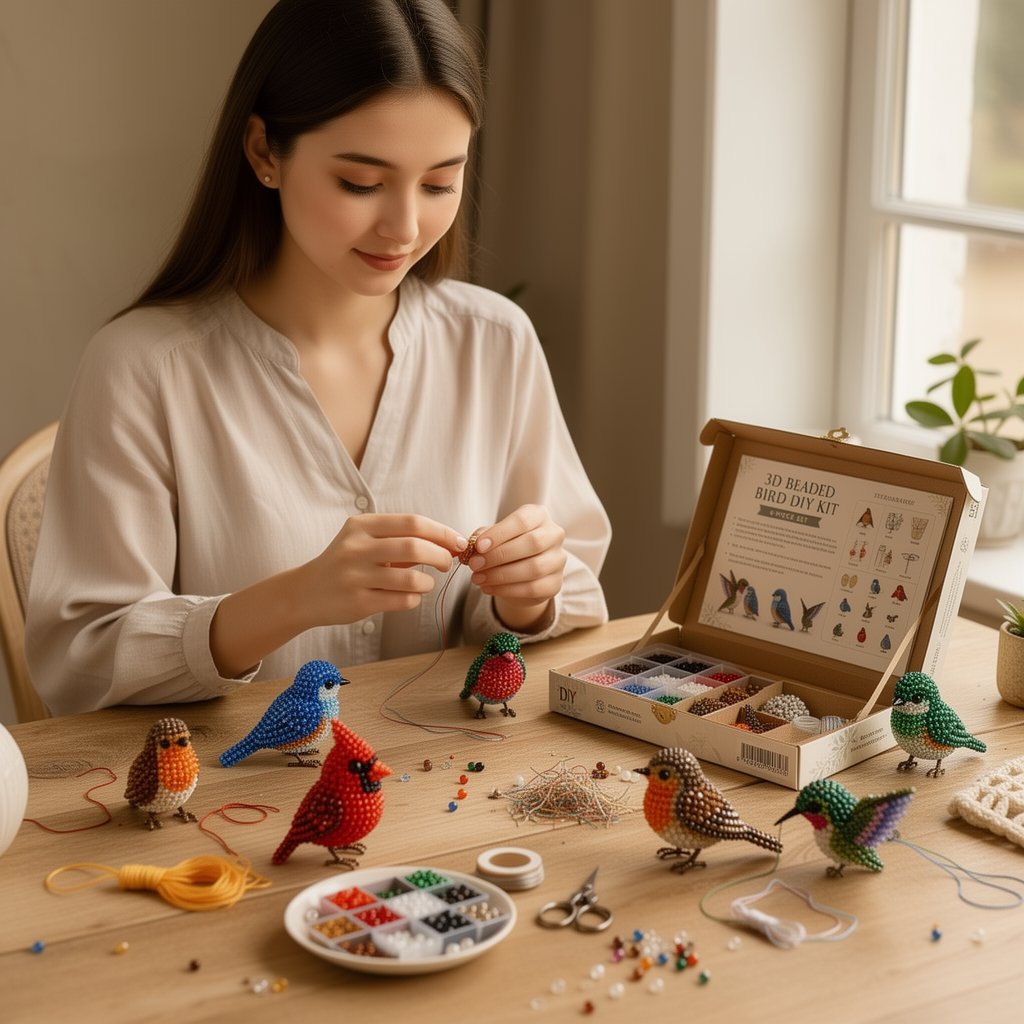 🧵✨ 3D Beaded Animal DIY Craft Kit – A Thoughtful Handmade Gift