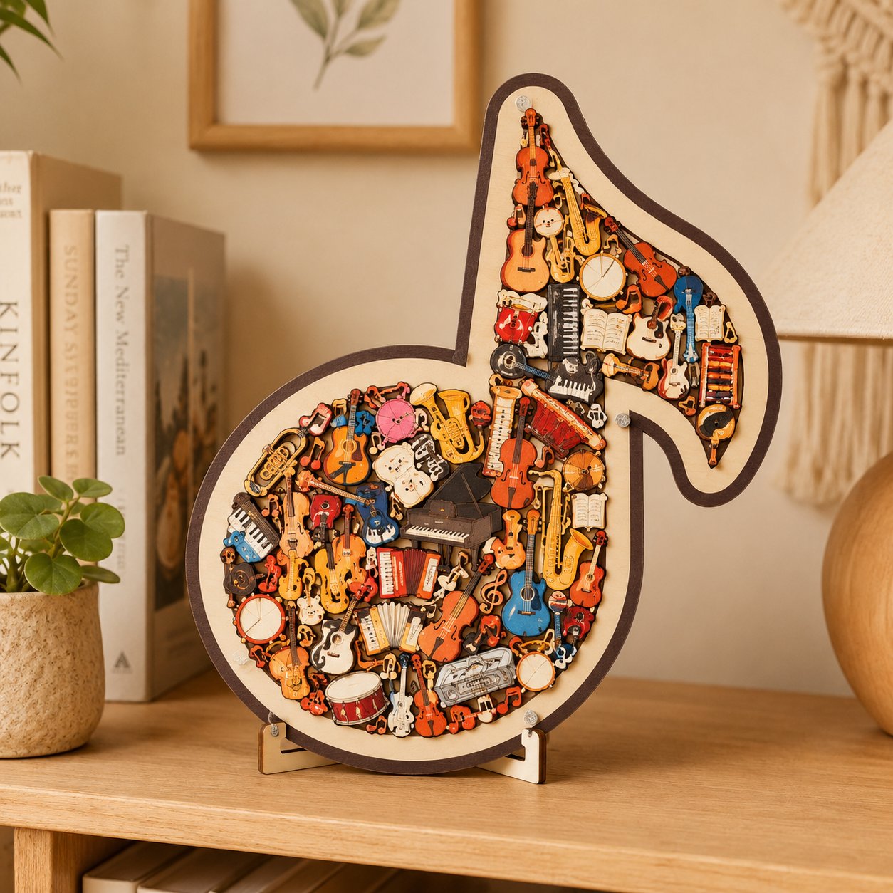 🔥🎶Musical Note Instrument Jigsaw Puzzle Ornament